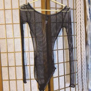 90s mesh cutaway bodysuit